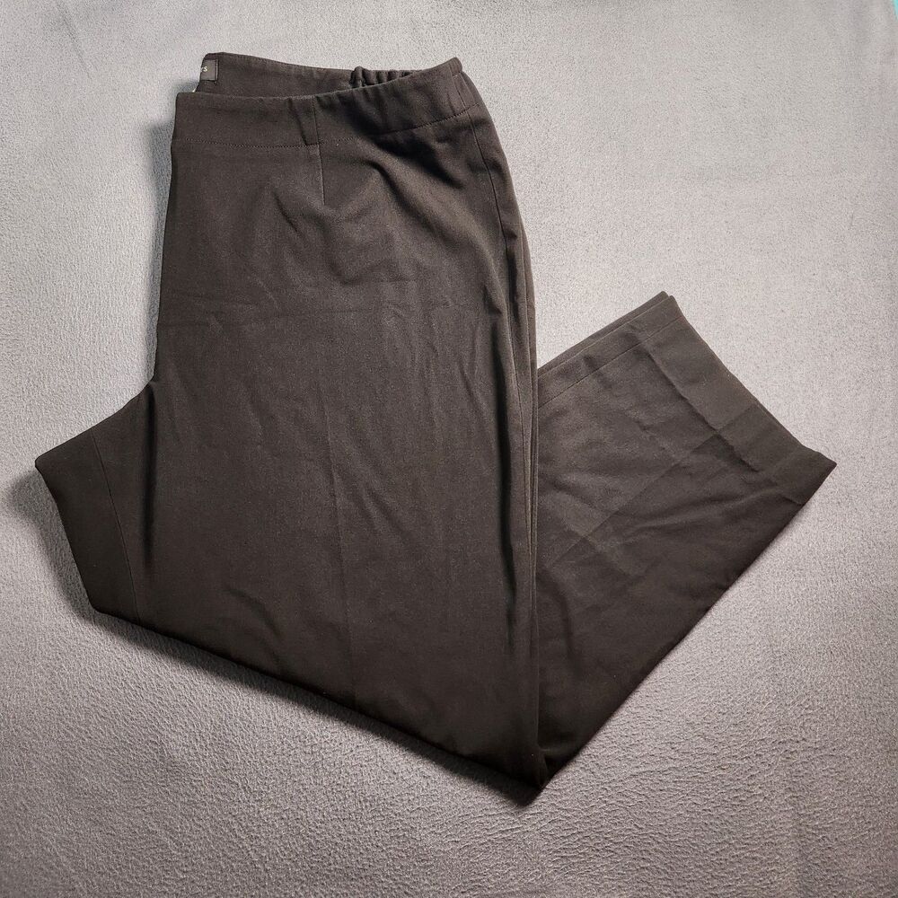 Talbots Women 24W Black High Rise Tapered Leg Heritage Dress Pants